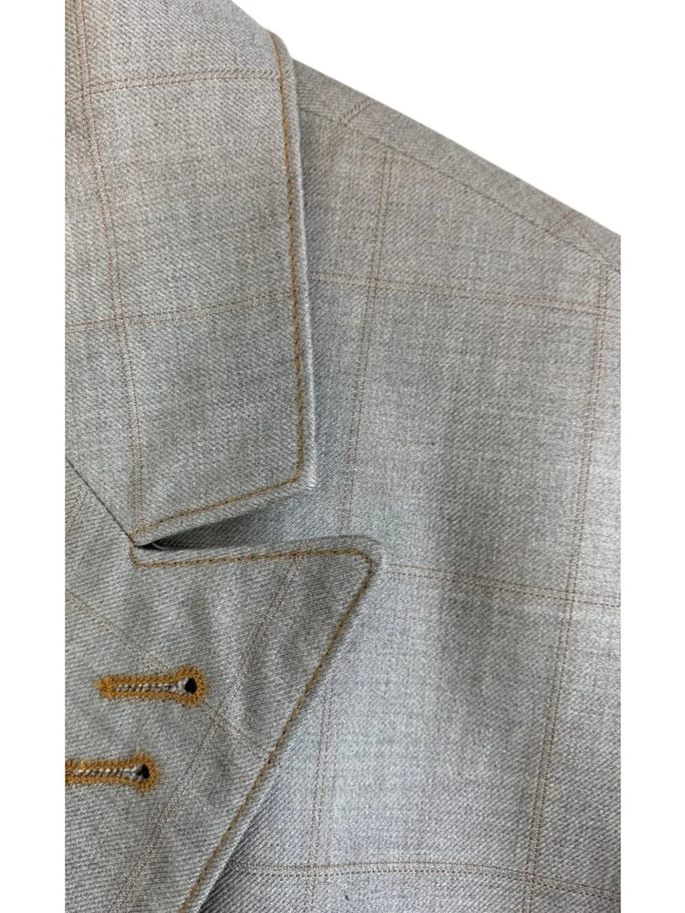 T-Fusion by Monte Taylon Mens 44L x 38 Gray Plaid 3 Piece Suit Vest Pants EUC